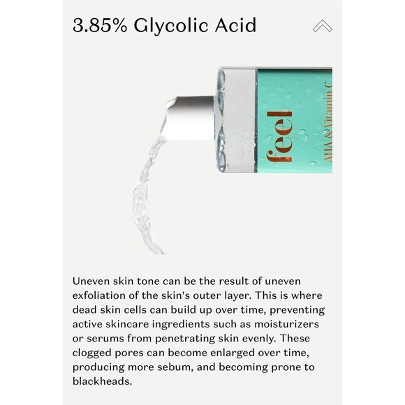 feel AHA & Vitamin C Toner ~ Glycolic Acid~ 5Fl oz. - Picture 2 of 4